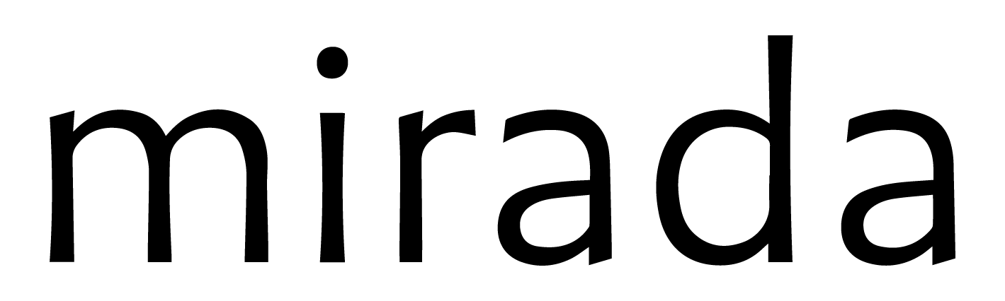 logo reduzido da mirada, onde apenas o nome mirada aparece em caixa baixa, no preto.